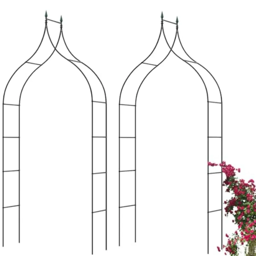 Set of 2 Metal Garden Arbor Wedding Arch, 9.5 Ft High x 4.1 Ft Wide, Pergola Arbor for Climbing Plant Roses Vines, Indoor Outdo
Set of 2 Metal Garden Arbor Wedding Arch, 9.5 Ft High x 4.1 Ft Wide, Pergola Arbor for Climbing Plant Roses Vines, Indoor Outdo