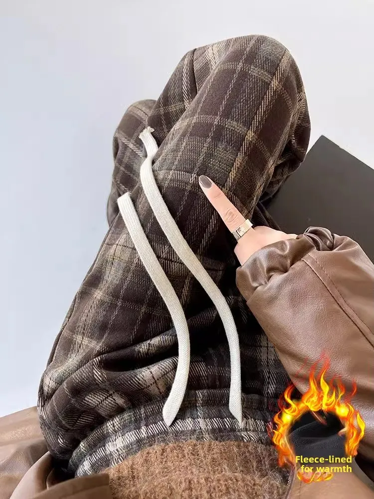 Шерстяные брюки в клетку с подкладкой, широкие, прямого кроя, с высокой талией, длиной в пол, осенне-зимние, женские, повседневные
Шерстяные брюки в клетку с подкладкой, широкие, прямого кроя, с высокой талией, длиной в пол, осенне-зимние, женские, повседневные