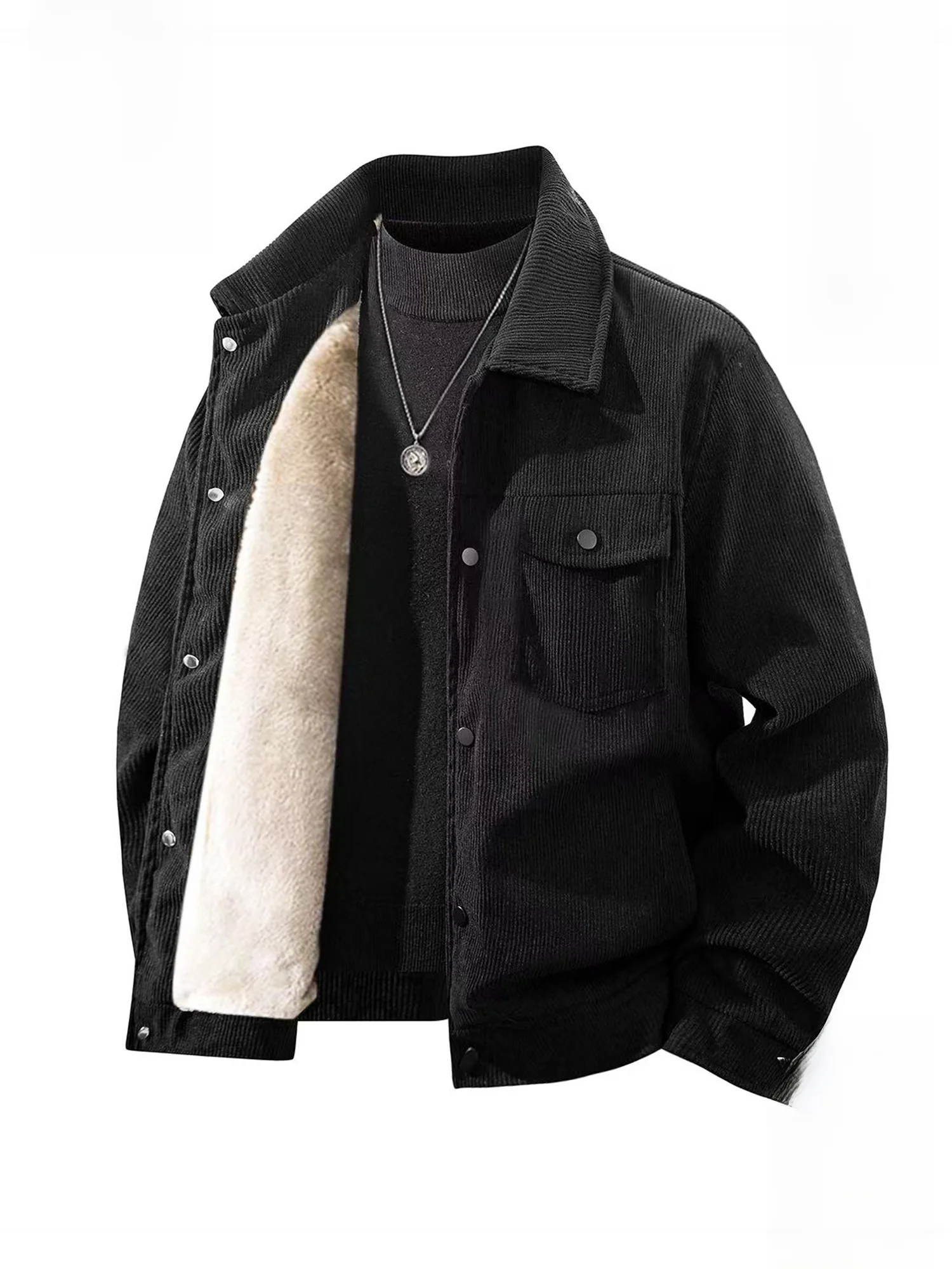 PaulFrank Winter Thiened Flap Collar Fce Lined Corduroy Loose Outerwear Jaet Pure Color Youth Faion Warm Outerwear
PaulFrank Winter Thiened Flap Collar Fce Lined Corduroy Loose Outerwear Jaet Pure Color Youth Faion Warm Outerwear