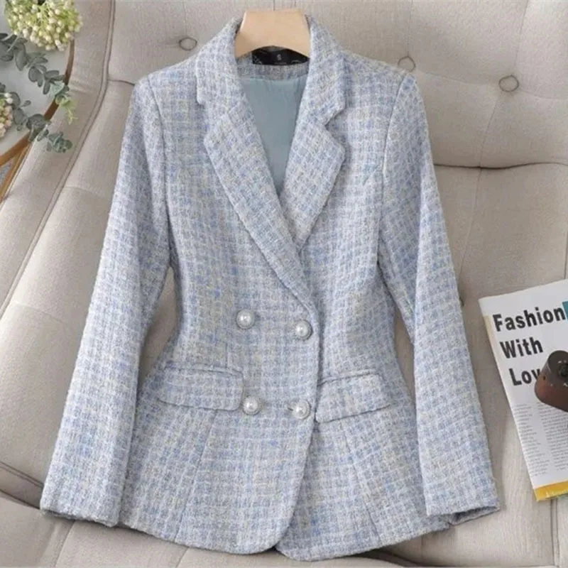 Модный клетчатый повседневный костюм, пальто, новинка 2026, весенне-осенняя верхняя одежда, женское маленькое пальто в стиле аромата, темпераментный костюм, куртка, топ 
Модный клетчатый повседневный костюм, пальто, новинка 2026, весенне-осенняя верхняя одежда, женское маленькое пальто в стиле аромата, темпераментный костюм, куртка, топ