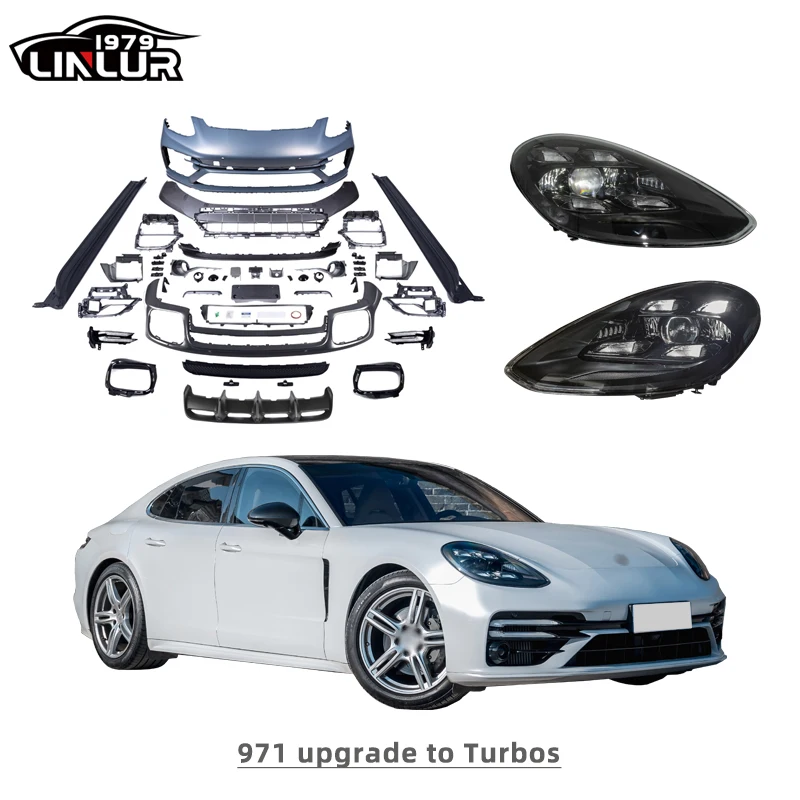 Car body kit 2018 2017 2022 2024 971 Front and rear bumper upgrades Turbo S body kit for Porsche Panamera 971
Car body kit 2018 2017 2022 2024 971 Front and rear bumper upgrades Turbo S body kit for Porsche Panamera 971