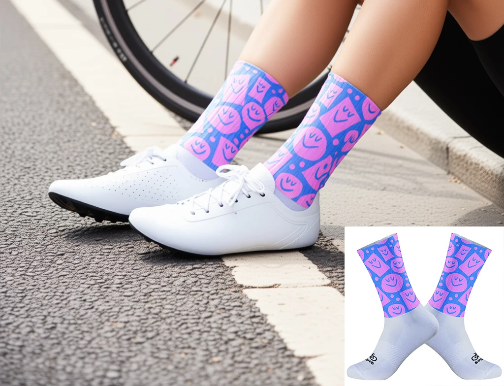 Soft and sweat-absorbent cycling socks with unique pattern design for a comfortable riding experience
Soft and sweat-absorbent cycling socks with unique pattern design for a comfortable riding experience