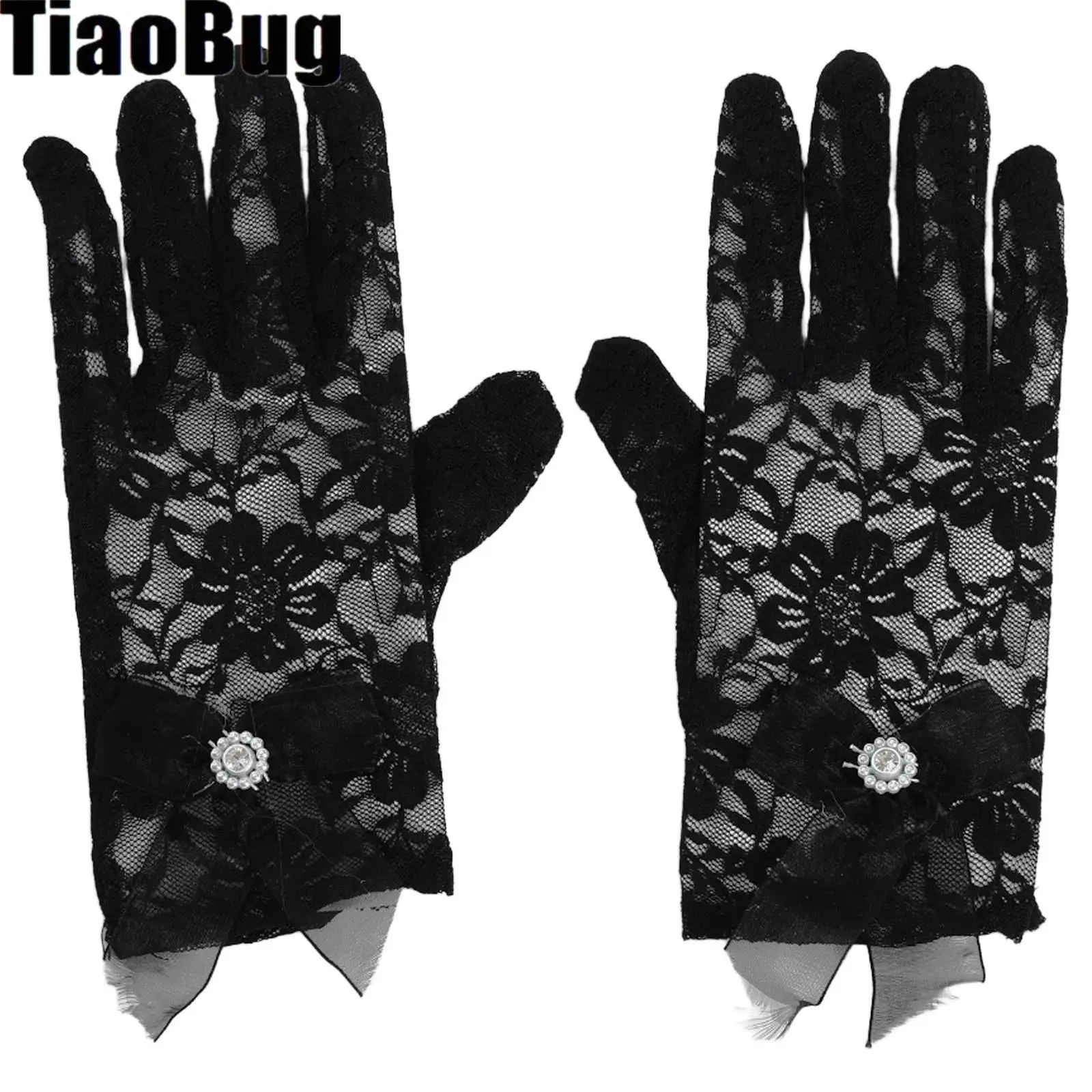 1Pair Women Elegant Lace Gloves Lady Full Fingers Bowknot Breathable Lolita Cosplay Gloves for Wedding Party Costume Accessories
1Pair Women Elegant Lace Gloves Lady Full Fingers Bowknot Breathable Lolita Cosplay Gloves for Wedding Party Costume Accessories