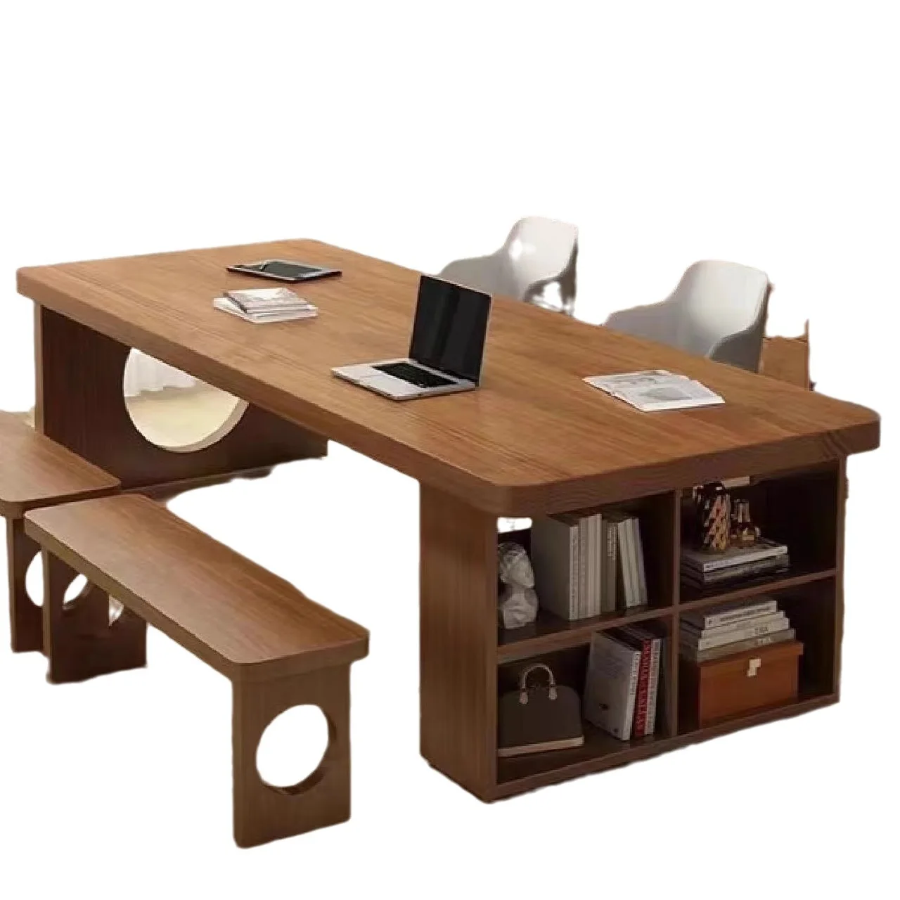 Italian minimalist style solid wood computer desk long large board table office conference table storage workbench
Italian minimalist style solid wood computer desk long large board table office conference table storage workbench