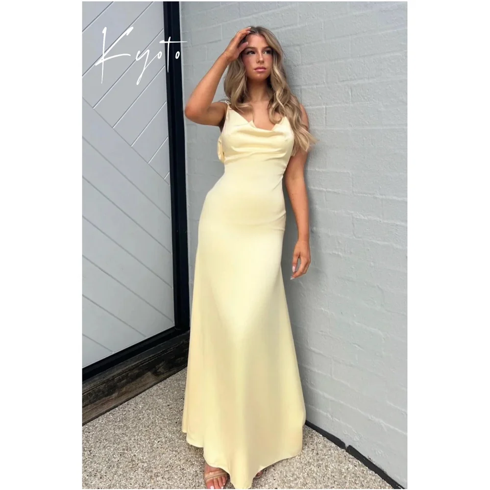 Kyoto Yellow Spaghetti Strap Bridesmaid Dresses Elegant Ankle-Length robe mariage invité Waist Cinching Wedding Guest Dresses
Kyoto Yellow Spaghetti Strap Bridesmaid Dresses Elegant Ankle-Length robe mariage invité Waist Cinching Wedding Guest Dresses