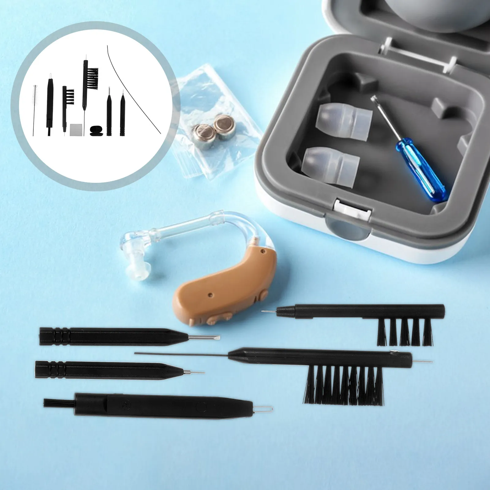 1Set Hearing Aid Cleaning Brush Multi-Functional Maintenance Kit for Effective Stain Removal and Ventilation Dry Wipes Brushes
1Set Hearing Aid Cleaning Brush Multi-Functional Maintenance Kit for Effective Stain Removal and Ventilation Dry Wipes Brushes