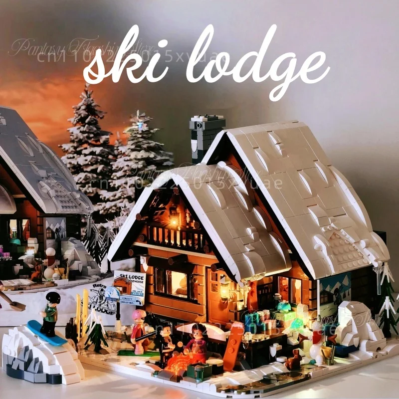 Winter Ski Chalet House Building Blocks Vintage House Streetscape Series Assembling Model Toys Collect Children's Christmas Gift
Winter Ski Chalet House Building Blocks Vintage House Streetscape Series Assembling Model Toys Collect Children's Christmas Gift