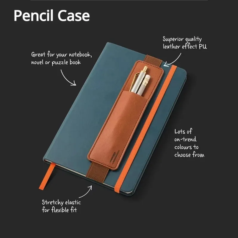 Pu Leather Pen Bag Elastic Buckle Book Notebook Fashion School Pen Case for Office Meeting Easy Carry Office Student Stationery
Pu Leather Pen Bag Elastic Buckle Book Notebook Fashion School Pen Case for Office Meeting Easy Carry Office Student Stationery