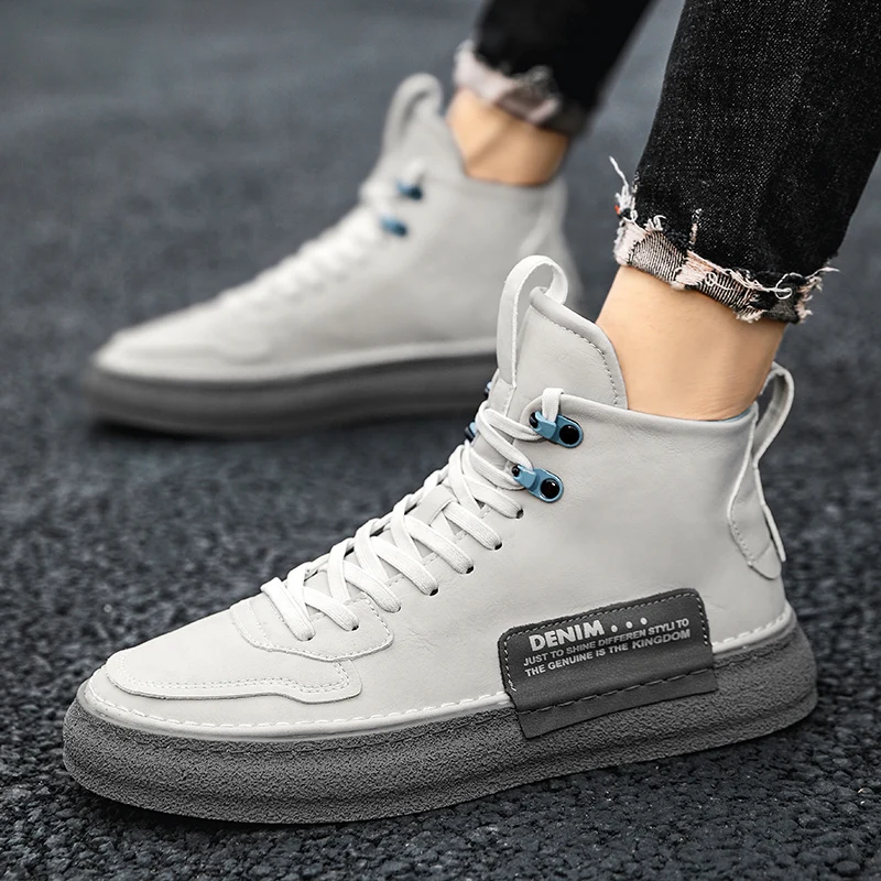Men Shoes lace up Fashion New High Top Leather Boots Classic Boots Shoes Non-slip Platform Ankle Boots men sneakers
Men Shoes lace up Fashion New High Top Leather Boots Classic Boots Shoes Non-slip Platform Ankle Boots men sneakers