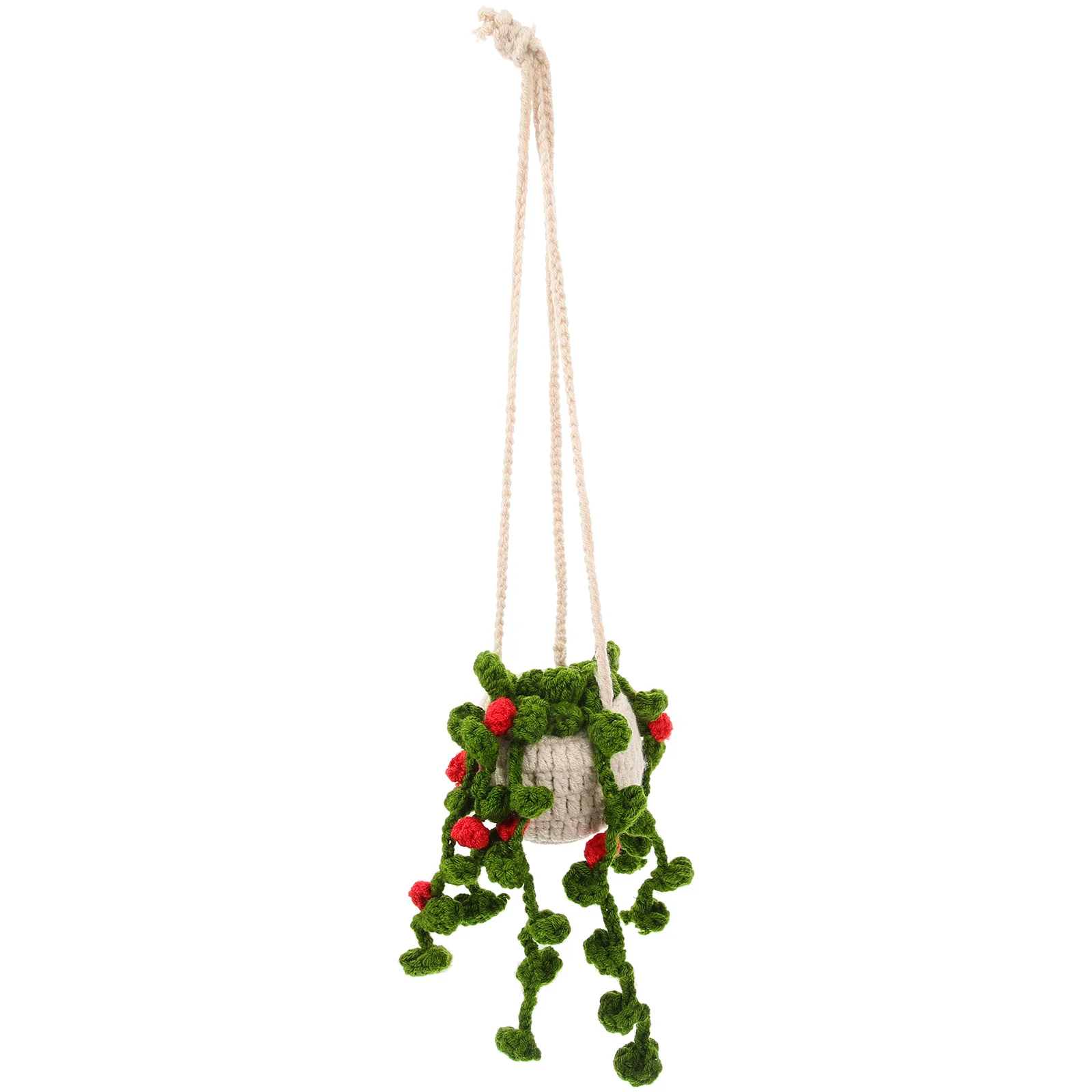 Crochet Hanging Accessories Car Rearview Mirror Charms Wool Potted Plant Decor 4th Basket H made Car Interior nament Creative
Crochet Hanging Accessories Car Rearview Mirror Charms Wool Potted Plant Decor 4th Basket H made Car Interior nament Creative