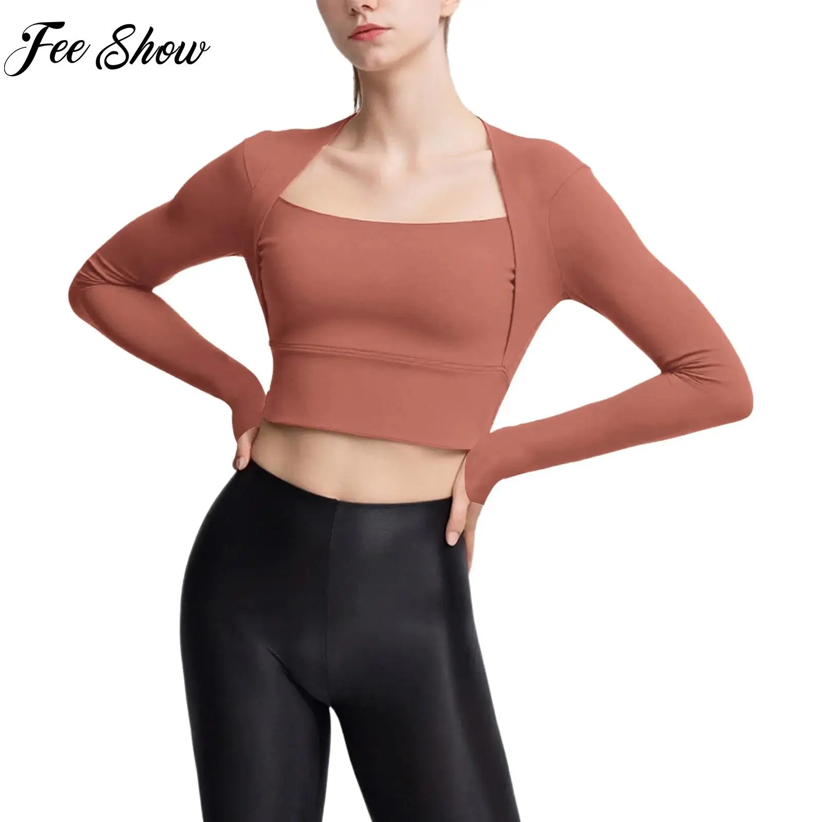 Women Yoga Top Moisture-Wicking Quick-Drying Athletic Shirt Long Sleeve Removable Chest Pads Crop Top Pilates Workout Sportswear
Women Yoga Top Moisture-Wicking Quick-Drying Athletic Shirt Long Sleeve Removable Chest Pads Crop Top Pilates Workout Sportswear