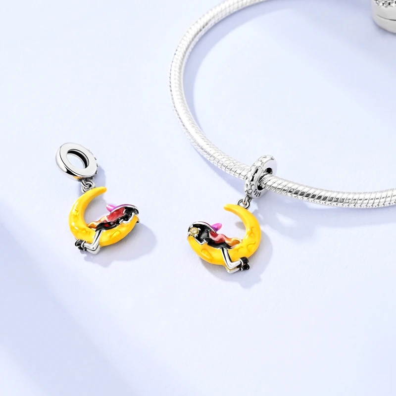 2026 New 925 Sterling Silver Moon Witch Charms Pendant Fit 3mm Original Bracelet DIY Women Exquisite Anniversary Jewelry Gifts
2026 New 925 Sterling Silver Moon Witch Charms Pendant Fit 3mm Original Bracelet DIY Women Exquisite Anniversary Jewelry Gifts