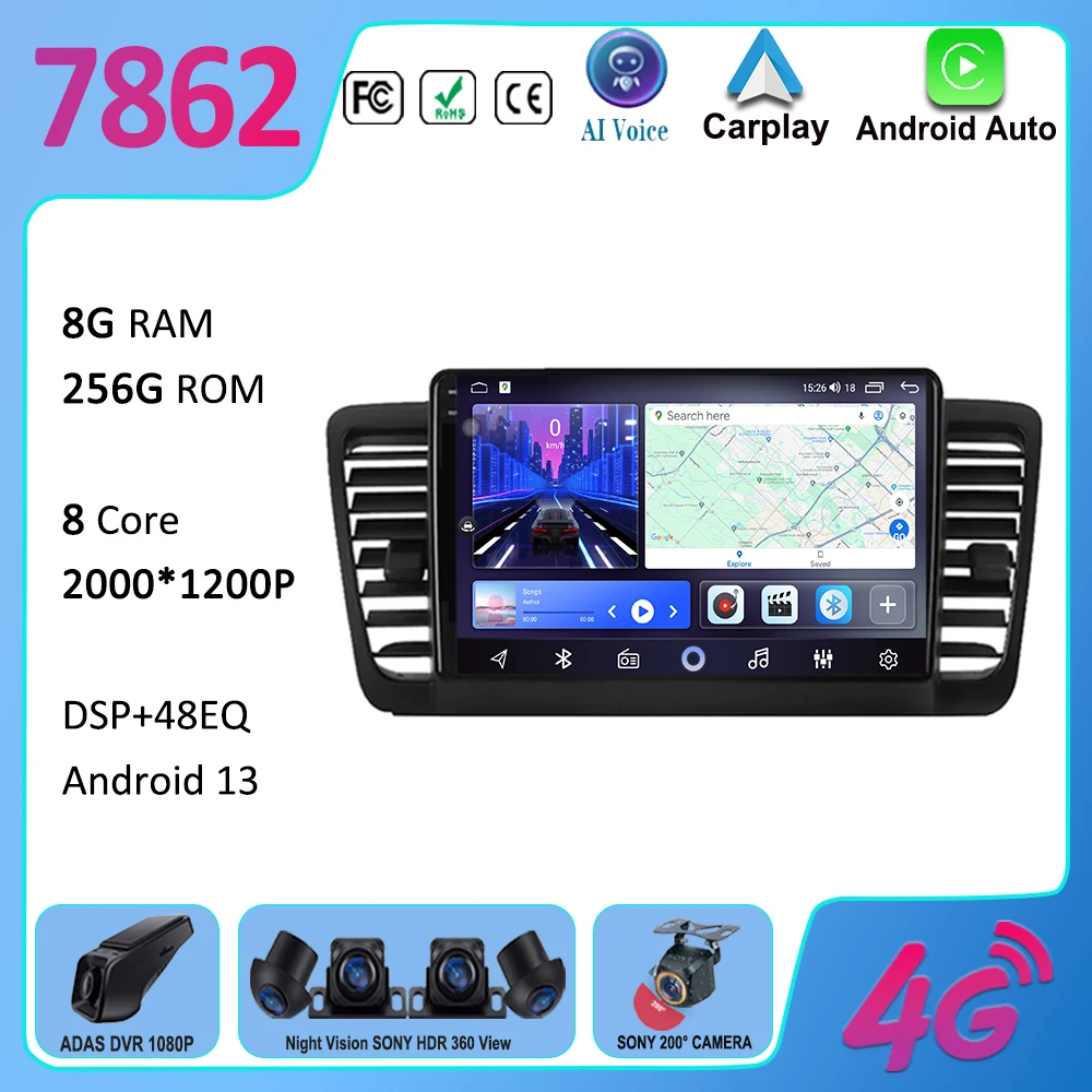 7862 CPU Android 13 For Subaru Outback 3 Legacy 4 2003 - 2009 Car Radio Multimedia Video Player Navigation Stereo GPS No 2din
7862 CPU Android 13 For Subaru Outback 3 Legacy 4 2003 - 2009 Car Radio Multimedia Video Player Navigation Stereo GPS No 2din