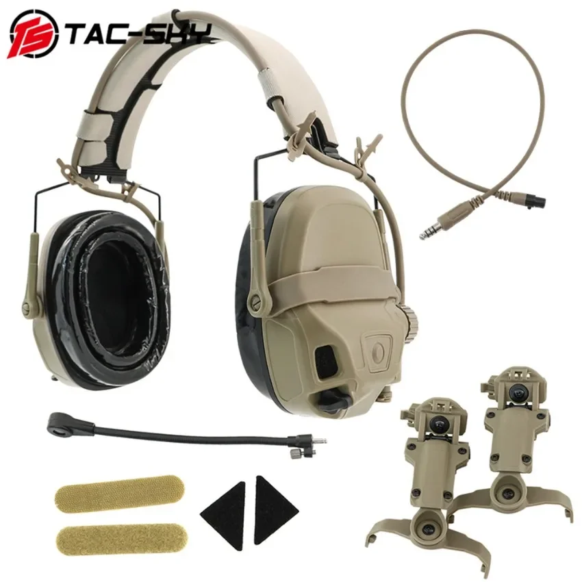 TAC-SKY Tactical Headset AMP Communication Noise-Canceling Pickup Shooting Headset and ARC Helmet Rail Adapter Civilian Version
TAC-SKY Tactical Headset AMP Communication Noise-Canceling Pickup Shooting Headset and ARC Helmet Rail Adapter Civilian Version
