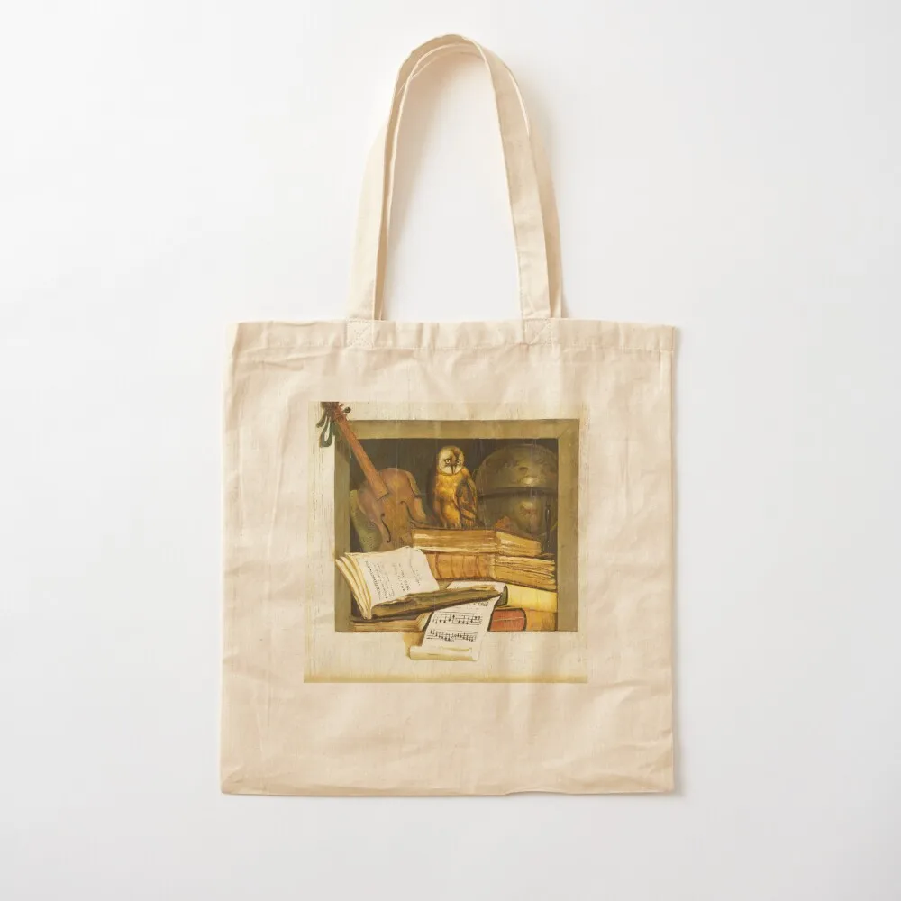 Still Life,Books, Sheet Music,Violin, Celestial Globe and Owl Tote Bag canvas tote Women's handbag Canvas Tote Bag 
Still Life,Books, Sheet Music,Violin, Celestial Globe and Owl Tote Bag canvas tote Women's handbag Canvas Tote Bag