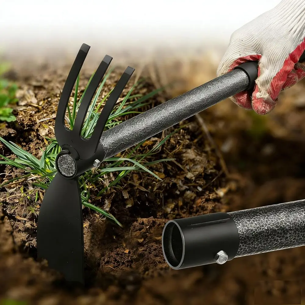 Adjustable Heavy-Duty Garden Hoe with Ergonomic Handle, 16-30 Range, Anti-Rust Steel for Weeding, Digging, and Cultivating.
Adjustable Heavy-Duty Garden Hoe with Ergonomic Handle, 16-30 Range, Anti-Rust Steel for Weeding, Digging, and Cultivating.