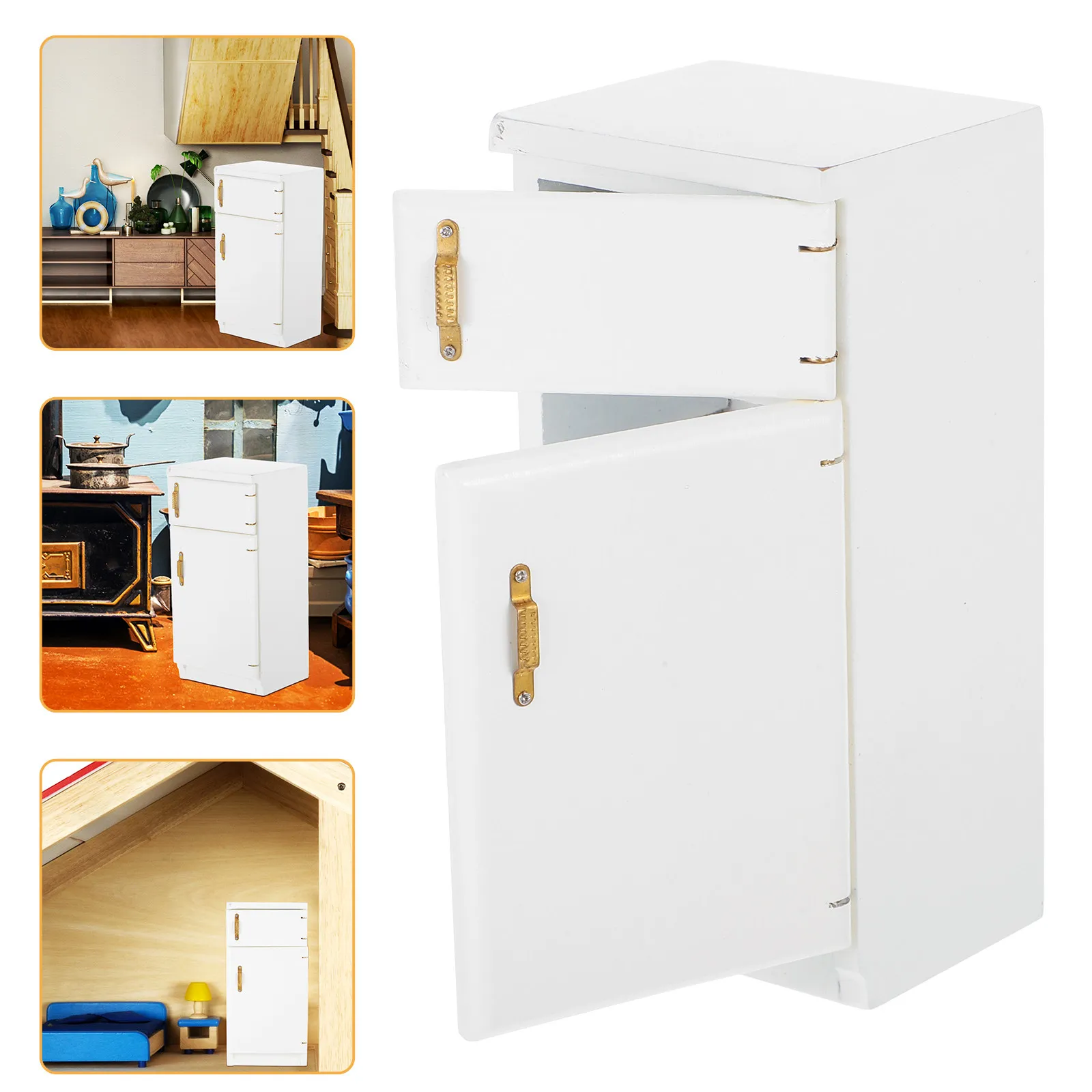 Mini Kitchen Refrigerator for 1:12 Scale Dollhouse Wooden Mini Furniture Decor Accessory Cute Lightweight Safe Handmade Crafted
Mini Kitchen Refrigerator for 1:12 Scale Dollhouse Wooden Mini Furniture Decor Accessory Cute Lightweight Safe Handmade Crafted