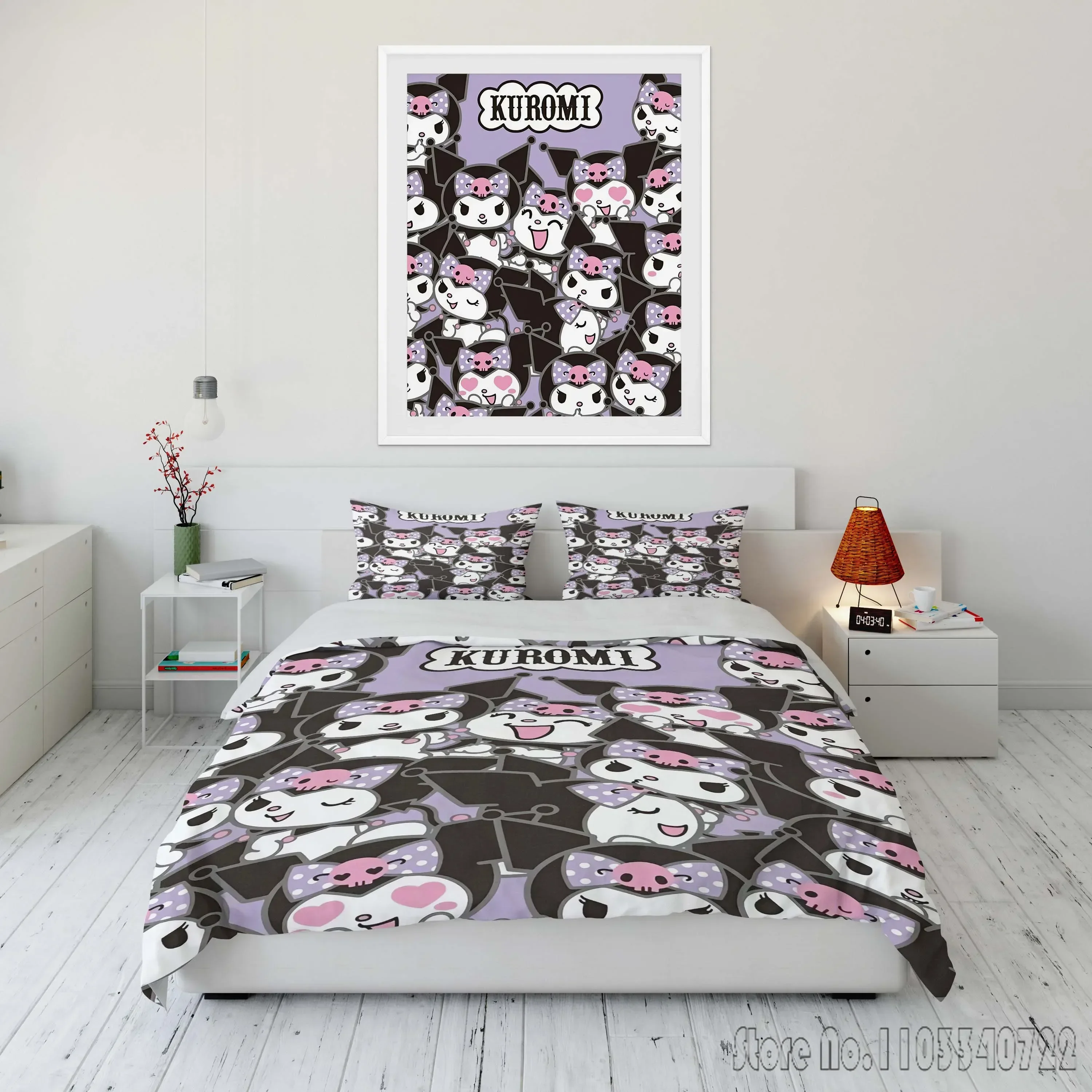 Sanrio Kuromi Printed Soft Bedding Set Duvet Cover Anime Quilt Adult Kids Birthday Gift Full Size Comforter Bedding Sets
Sanrio Kuromi Printed Soft Bedding Set Duvet Cover Anime Quilt Adult Kids Birthday Gift Full Size Comforter Bedding Sets