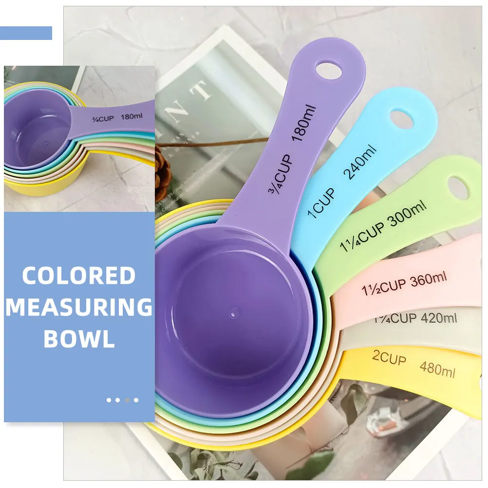 6pcs Measuring Bowl Spoon Set Adjustable Cups Kitchen Plastic Coffee Graduated Baking Colored Scale WearResistant RustProof
6pcs Measuring Bowl Spoon Set Adjustable Cups Kitchen Plastic Coffee Graduated Baking Colored Scale WearResistant RustProof