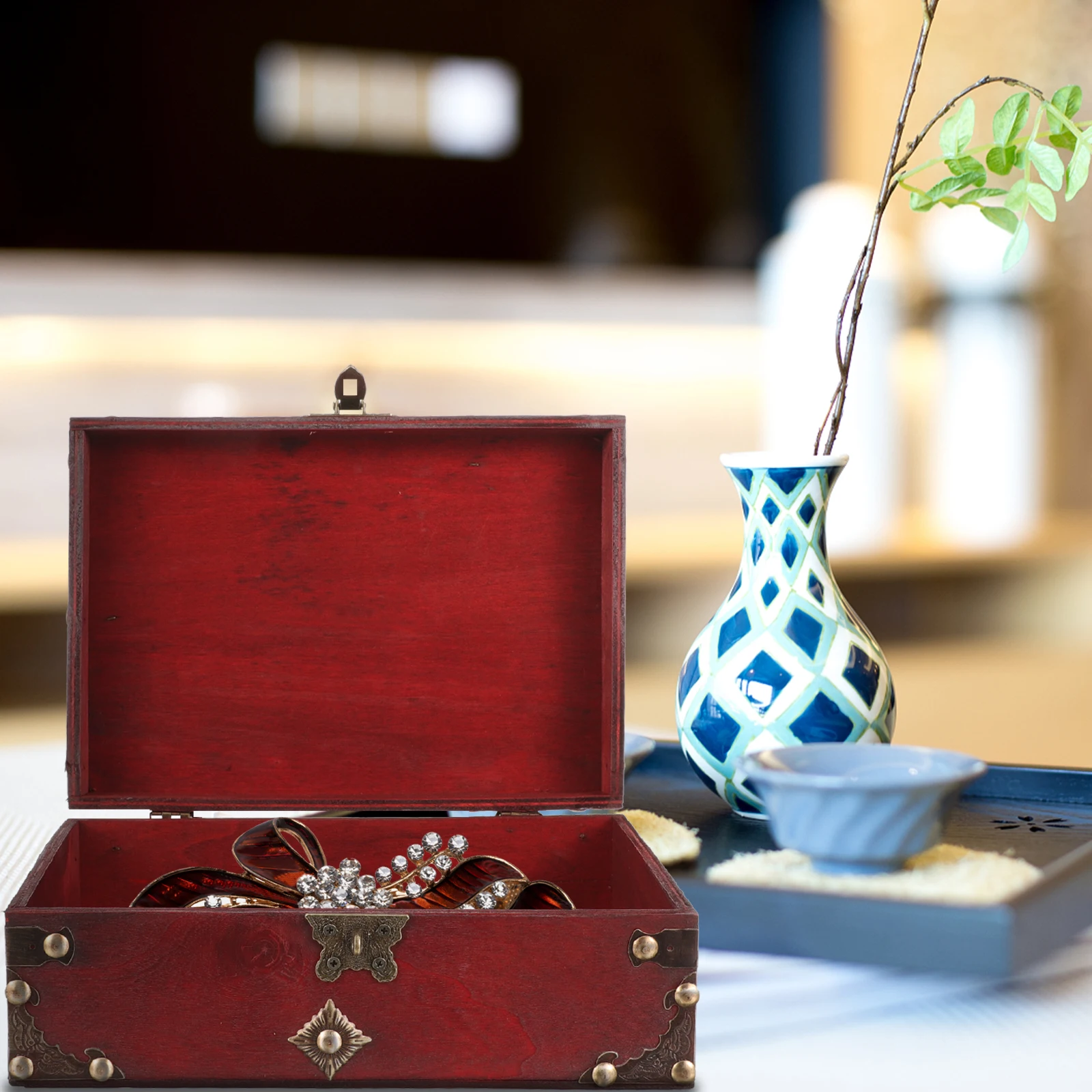 Wooden Jewelry Box Storage ganizer Vintage Trinket Case for Necklace Earrings Bracelets Sundries Keeper Bedroom Decor Wooden
Wooden Jewelry Box Storage ganizer Vintage Trinket Case for Necklace Earrings Bracelets Sundries Keeper Bedroom Decor Wooden