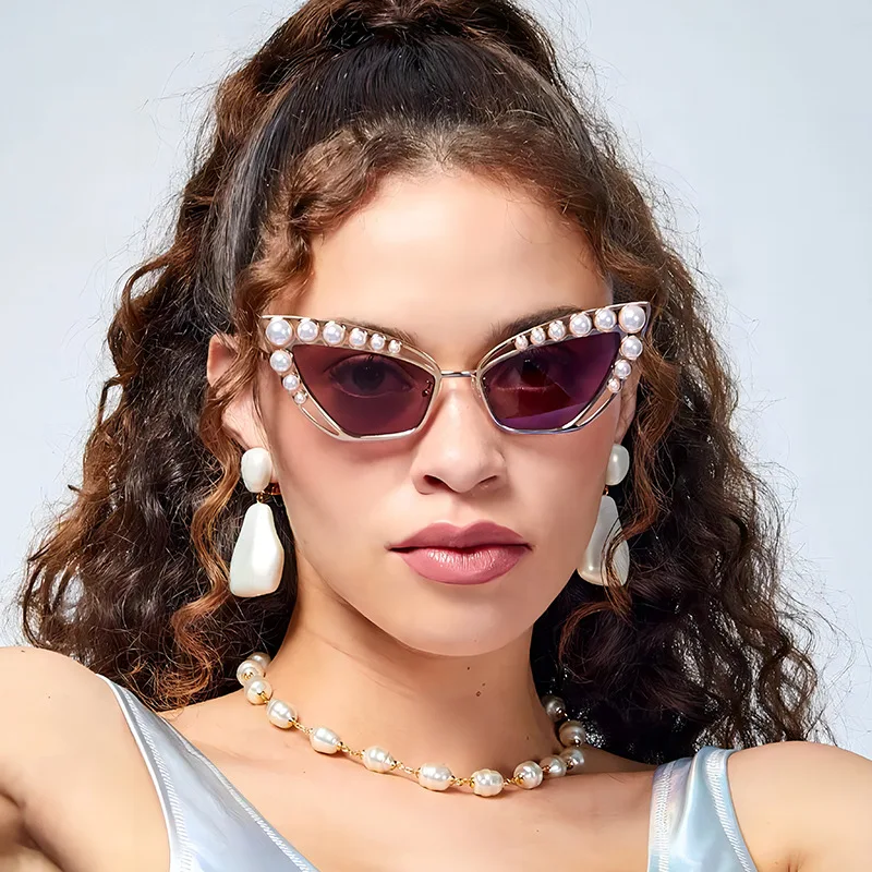 New Fashionable and Gorgeous Cat-Eye Pearl Women's Sunglasses European and American High-End Sunglasses Sunglasses
New Fashionable and Gorgeous Cat-Eye Pearl Women's Sunglasses European and American High-End Sunglasses Sunglasses