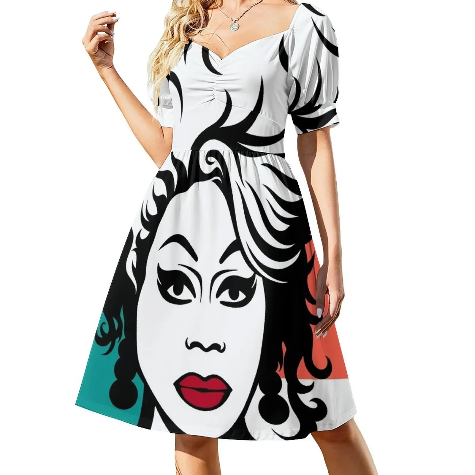 RuPaul Pop Art Short-Sleeved Dress summer dress for women 2025 dresses summer Female dress
RuPaul Pop Art Short-Sleeved Dress summer dress for women 2025 dresses summer Female dress