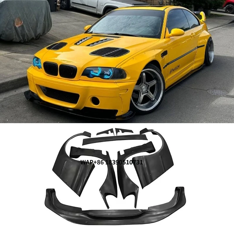 SW for 3 Series E46 E36 4-Door Body Kit Upgrade with Widebody Fenders Wheel Arches Trunk Spoiler New Lip Separator Bumper
SW for 3 Series E46 E36 4-Door Body Kit Upgrade with Widebody Fenders Wheel Arches Trunk Spoiler New Lip Separator Bumper