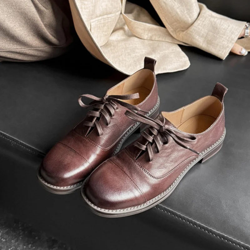 Women’s Comfort Loafers 2.5cm Low Heel Washed Leather Upper Genuine Pigskin Lining Cowhide Insole, Breathable Slip-On Casual
Women’s Comfort Loafers 2.5cm Low Heel Washed Leather Upper Genuine Pigskin Lining Cowhide Insole, Breathable Slip-On Casual
