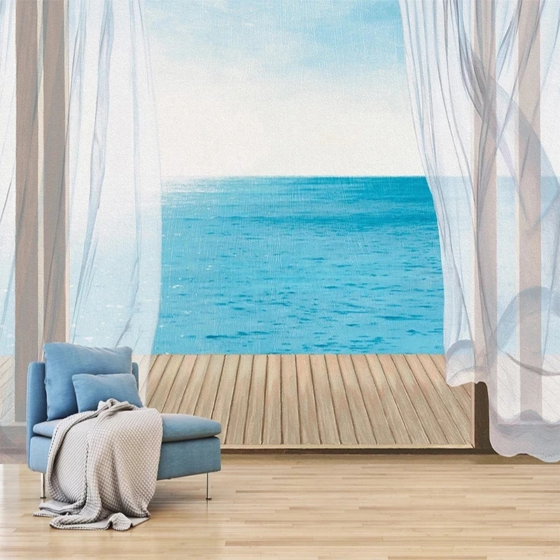Customized Mural Wallpaper 3D Sea Landscape Curtain plank Bedroom Hotel windowsill Living room TV background bedroom restaurant
Customized Mural Wallpaper 3D Sea Landscape Curtain plank Bedroom Hotel windowsill Living room TV background bedroom restaurant