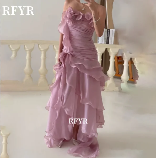 RFYR Pleated Prom Dress A Line Evening Dress with Rufflles Party DressHigh Slit Princess Dress vestidos de fiesta Customized
RFYR Pleated Prom Dress A Line Evening Dress with Rufflles Party DressHigh Slit Princess Dress vestidos de fiesta Customized