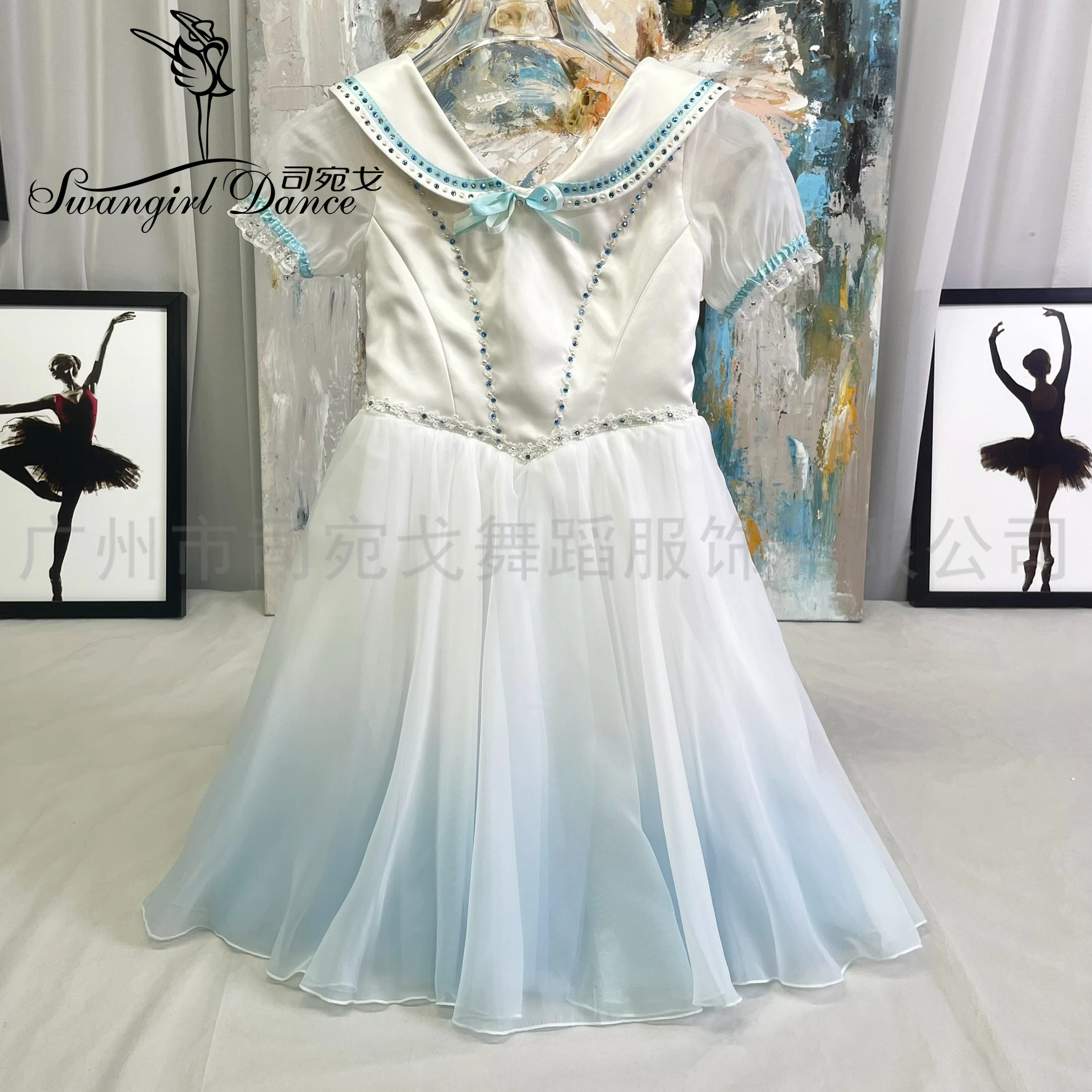 White Blue Romantic Ballerina Dress Graduation Variations Professional Ballet Costumes Girl BT4587
White Blue Romantic Ballerina Dress Graduation Variations Professional Ballet Costumes Girl BT4587