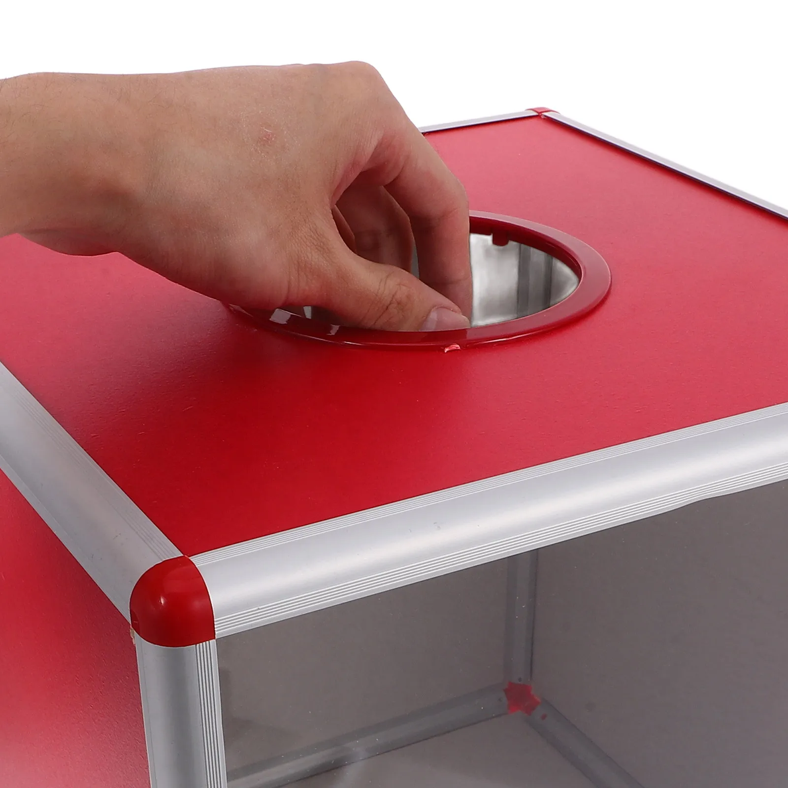 1pcs Transparent Red Raffle Box Acrylic Clear Drawstring Lottery Ticket Stadium Approved Voting Donation Container
1pcs Transparent Red Raffle Box Acrylic Clear Drawstring Lottery Ticket Stadium Approved Voting Donation Container