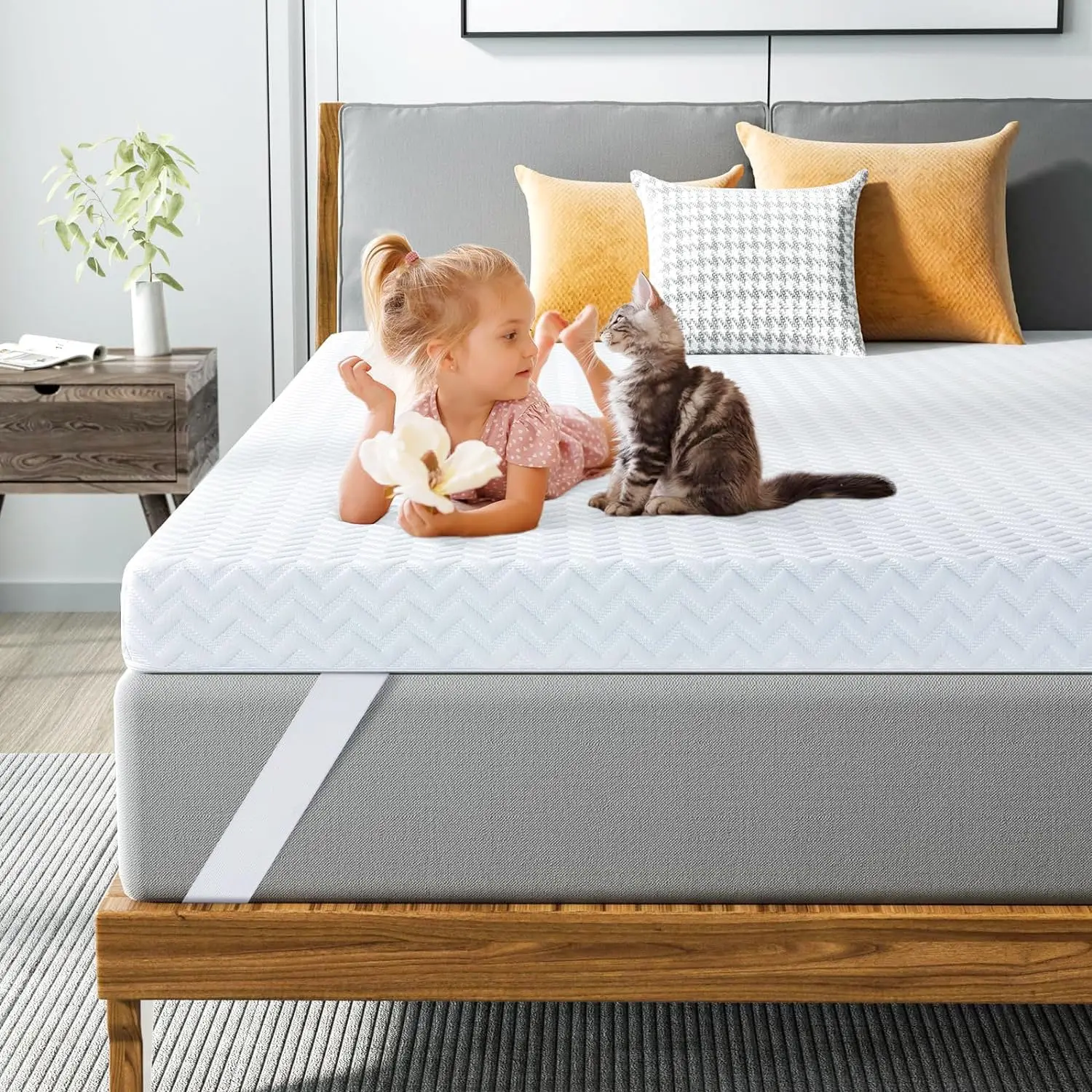 2 Inch Gel Memory Foam Mattress Topper Twin, High Density Cooling Memory Bed Topper for Hot Sleeper & Back Pain Individuals
2 Inch Gel Memory Foam Mattress Topper Twin, High Density Cooling Memory Bed Topper for Hot Sleeper & Back Pain Individuals