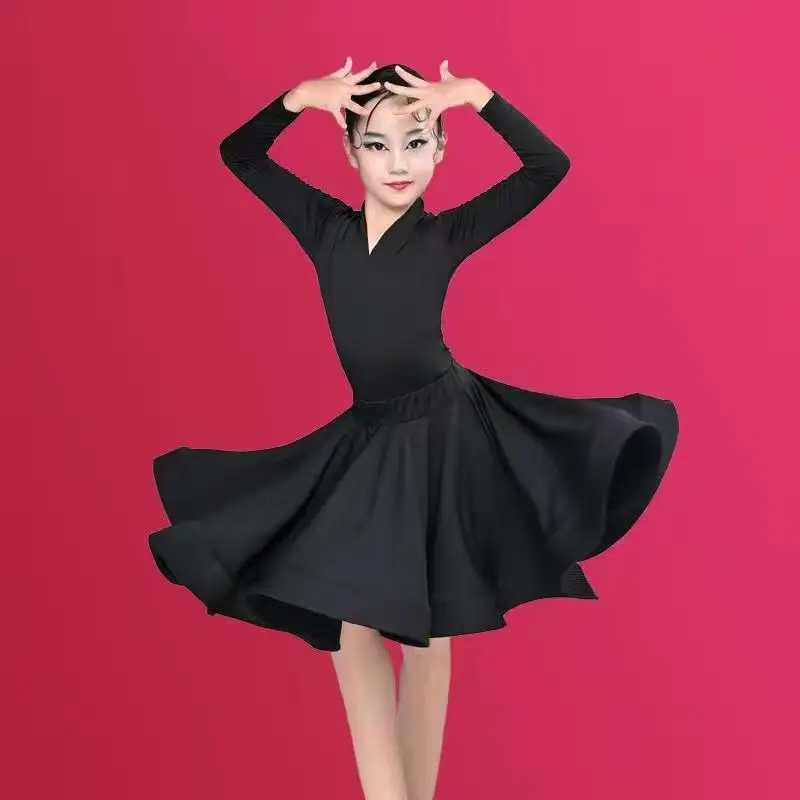 Children's Latin Dance Costumes, Competition Clothes, Standard Performance Clothes, Autumn and Winter
Children's Latin Dance Costumes, Competition Clothes, Standard Performance Clothes, Autumn and Winter