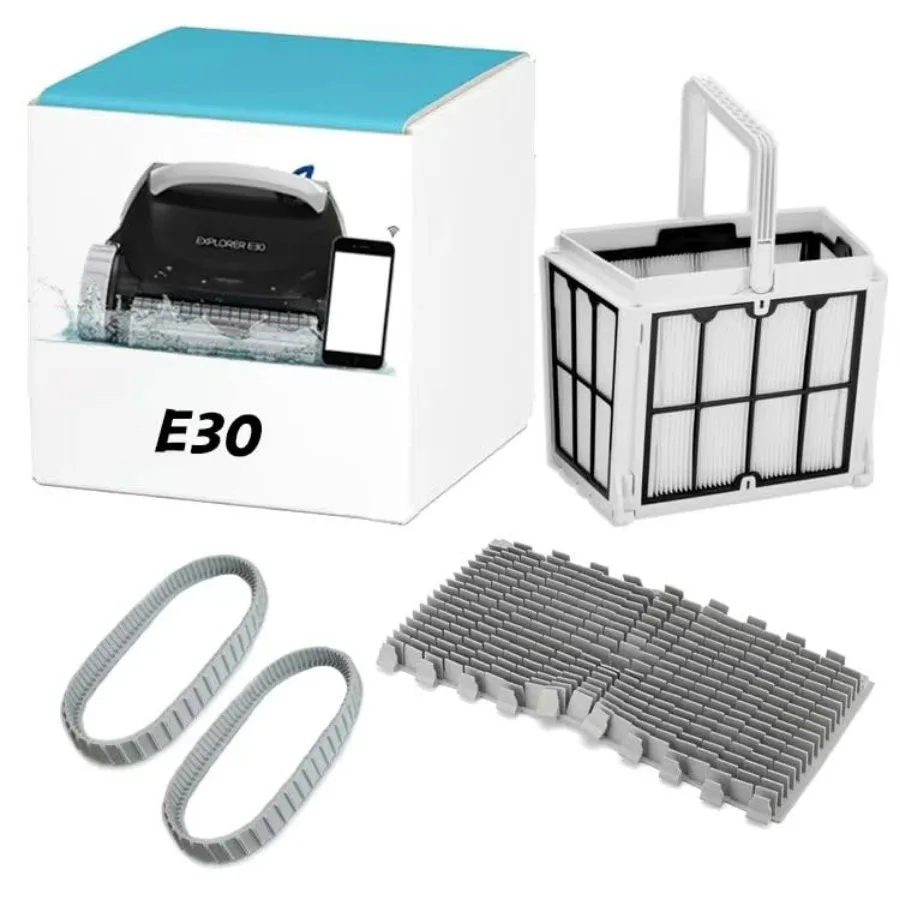 3-in-1 Replacement Kit with Roller Brush, Wheel Belts and Filter Basket Compatible with Dolphin Explorer E30 Robotic Cleaners E
3-in-1 Replacement Kit with Roller Brush, Wheel Belts and Filter Basket Compatible with Dolphin Explorer E30 Robotic Cleaners E