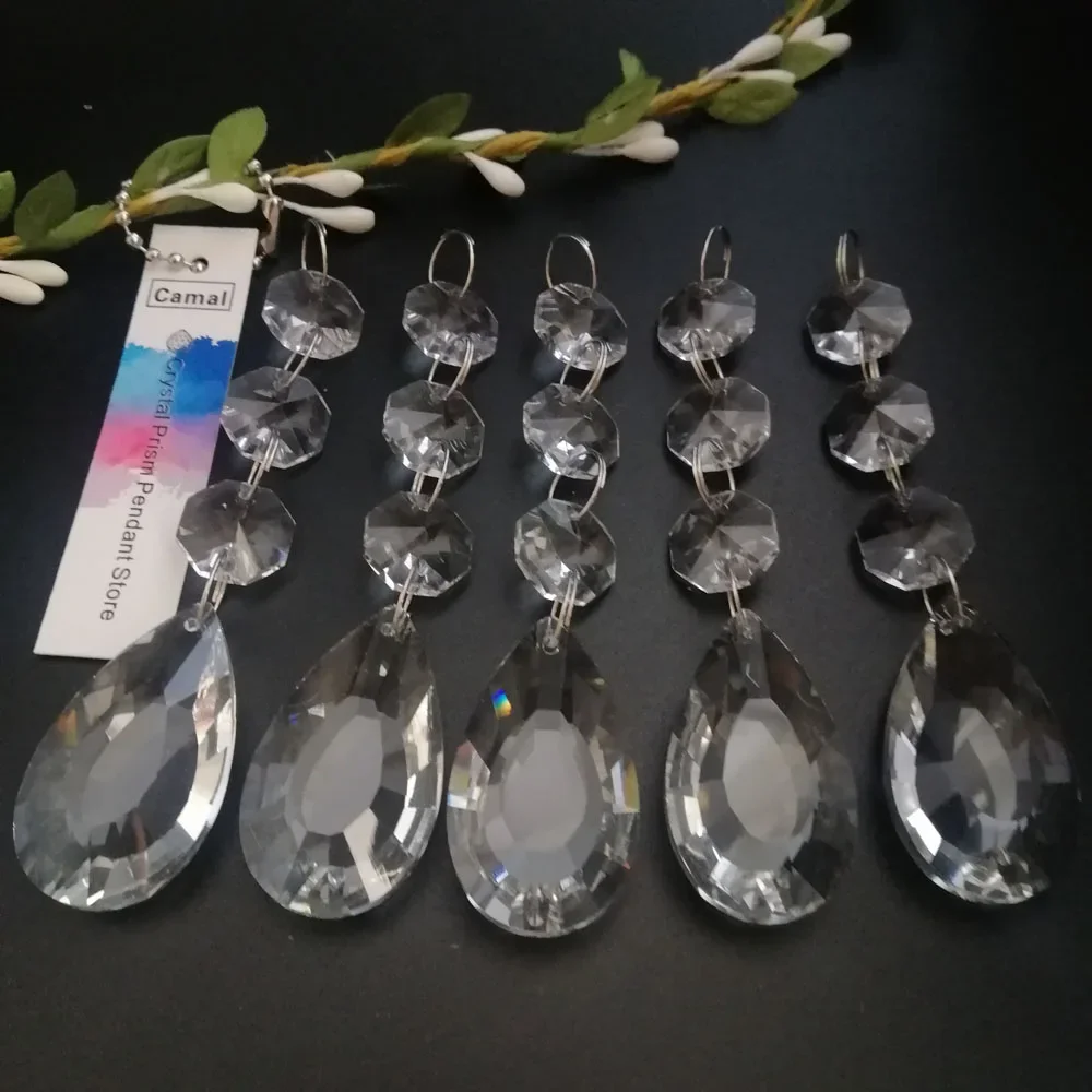 Camal 5Pcs Crystal 38mmDouble-flat Pear-shaped Prism Pendant Part Garland SunCatcher Hanging Chandelier Lamp Lighting Home Decor
Camal 5Pcs Crystal 38mmDouble-flat Pear-shaped Prism Pendant Part Garland SunCatcher Hanging Chandelier Lamp Lighting Home Decor