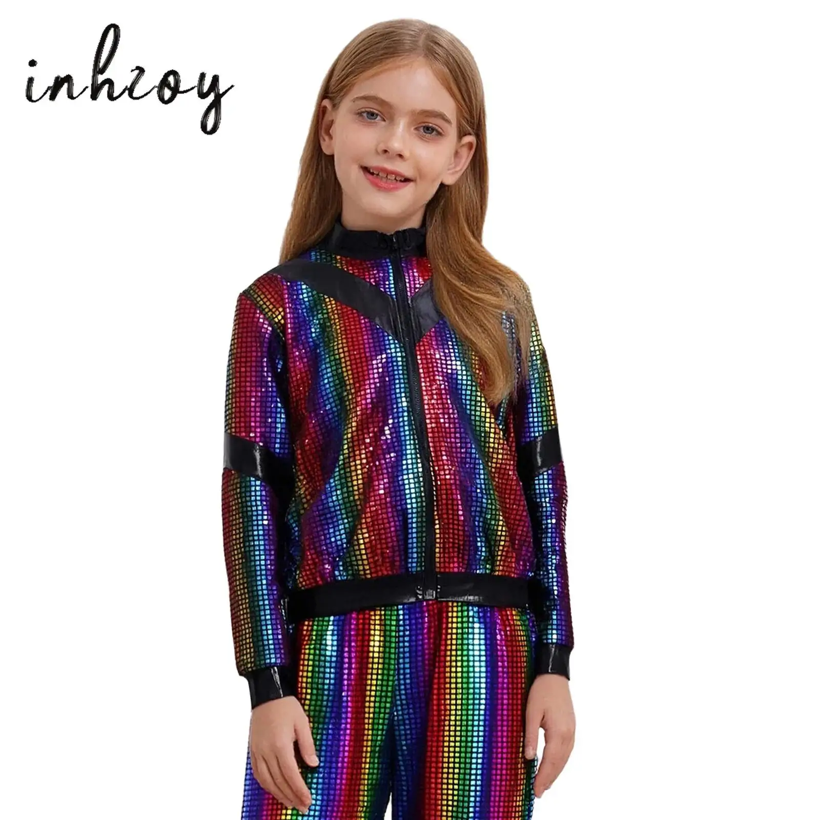 Kids Boys Girls Jacket Hip-Hop Jazz Dance Top Spring Long Sleeve Front Zipper Metallic Plaid Color Block Jacket Coat Streetwear
Kids Boys Girls Jacket Hip-Hop Jazz Dance Top Spring Long Sleeve Front Zipper Metallic Plaid Color Block Jacket Coat Streetwear