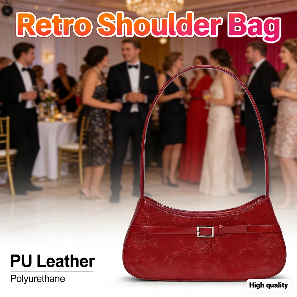 Сумка через плечо из искусственной кожи в стиле ретро, женская сумка с верхней ручкой (красная)
Сумка через плечо из искусственной кожи в стиле ретро, женская сумка с верхней ручкой (красная)