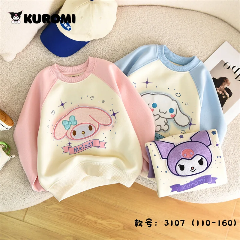Спортивная куртка Sanrio для девочек, толстовка с круглым вырезом, чистый хлопок, свободная, повседневная, My Melody, одежда в подарок для девочек, осень и зима
Спортивная куртка Sanrio для девочек, толстовка с круглым вырезом, чистый хлопок, свободная, повседневная, My Melody, одежда в подарок для девочек, осень и зима