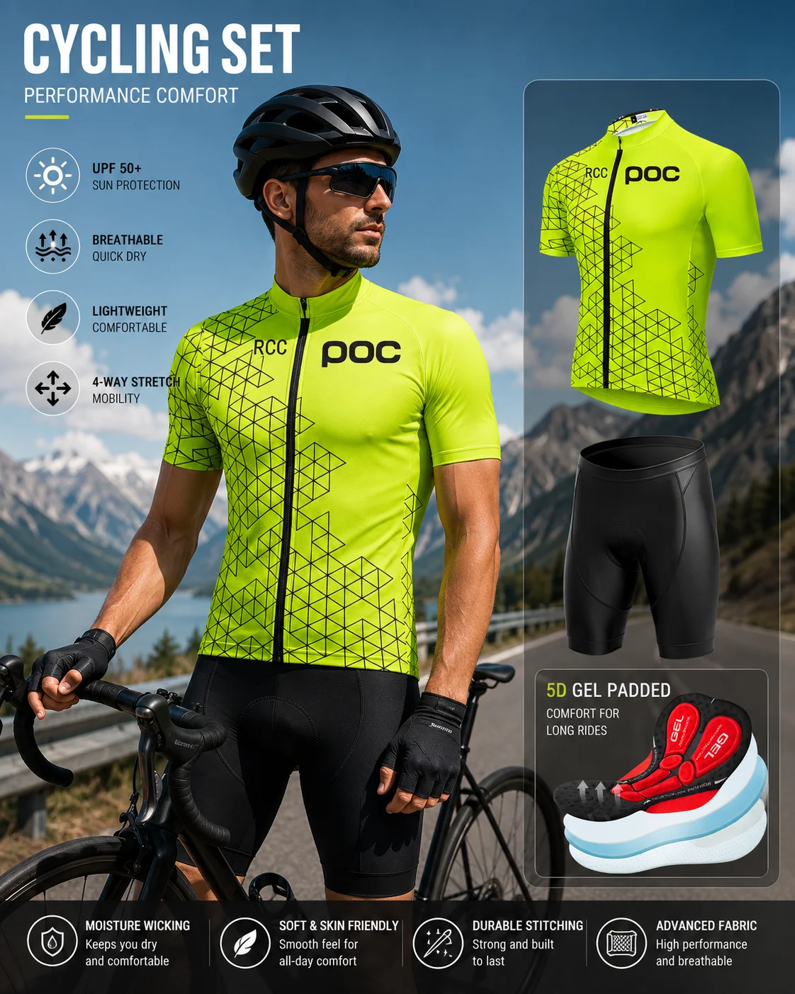 Rcc Poc Cycling Jersey Set Zomer Heren Fietskleding Mountainbike Kleding Mtb Fiets Rijkleding Fietspak
Rcc Poc Cycling Jersey Set Zomer Heren Fietskleding Mountainbike Kleding Mtb Fiets Rijkleding Fietspak