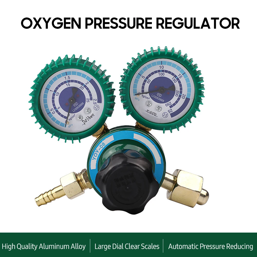 YQY-08 Oxygen Pressure Regulator 0-2.5MPa Welding Gas O2 Pressure Gauge Flow Meter Industrial Oxygen Reducer O2 Reducing Valve
YQY-08 Oxygen Pressure Regulator 0-2.5MPa Welding Gas O2 Pressure Gauge Flow Meter Industrial Oxygen Reducer O2 Reducing Valve