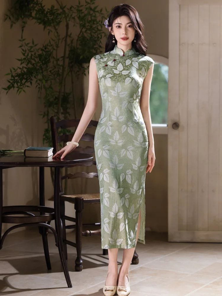 Зеленый Cheongsam с высококачественным новое летнее платье 2021, улучшенное женственное ретро-платье в китайском стиле
Зеленый Cheongsam с высококачественным новое летнее платье 2021, улучшенное женственное ретро-платье в китайском стиле
