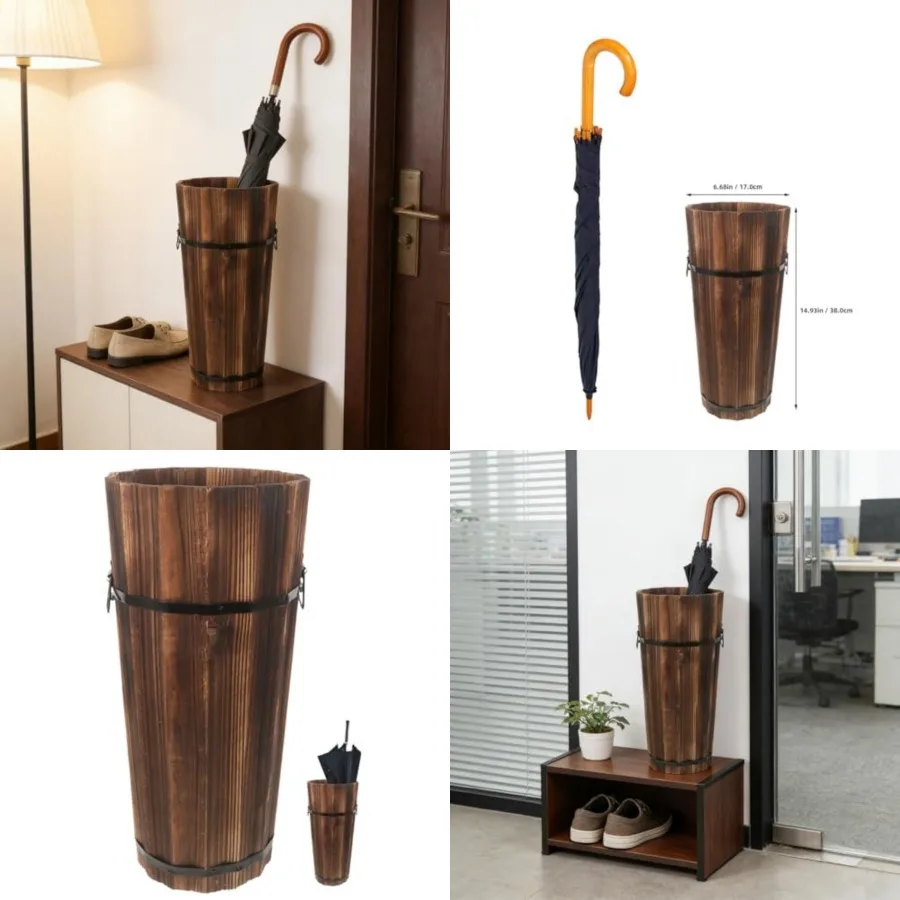Wooden Umbrella Stand Garden Umbrella Base for Outdoor Patio Entryway Modern Design Carbonized Wood Canes
Wooden Umbrella Stand Garden Umbrella Base for Outdoor Patio Entryway Modern Design Carbonized Wood Canes