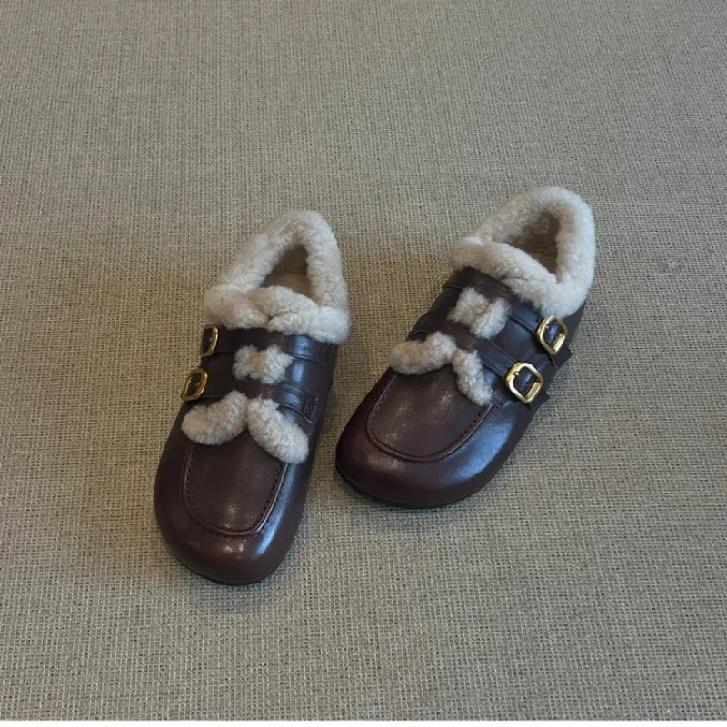 New Women's Winter Shoes Fashion Plush Warm Casual Shoes for Woman Exquisite Round Head Flat Shoe Designer Shoes Zapatos Mujer
New Women's Winter Shoes Fashion Plush Warm Casual Shoes for Woman Exquisite Round Head Flat Shoe Designer Shoes Zapatos Mujer