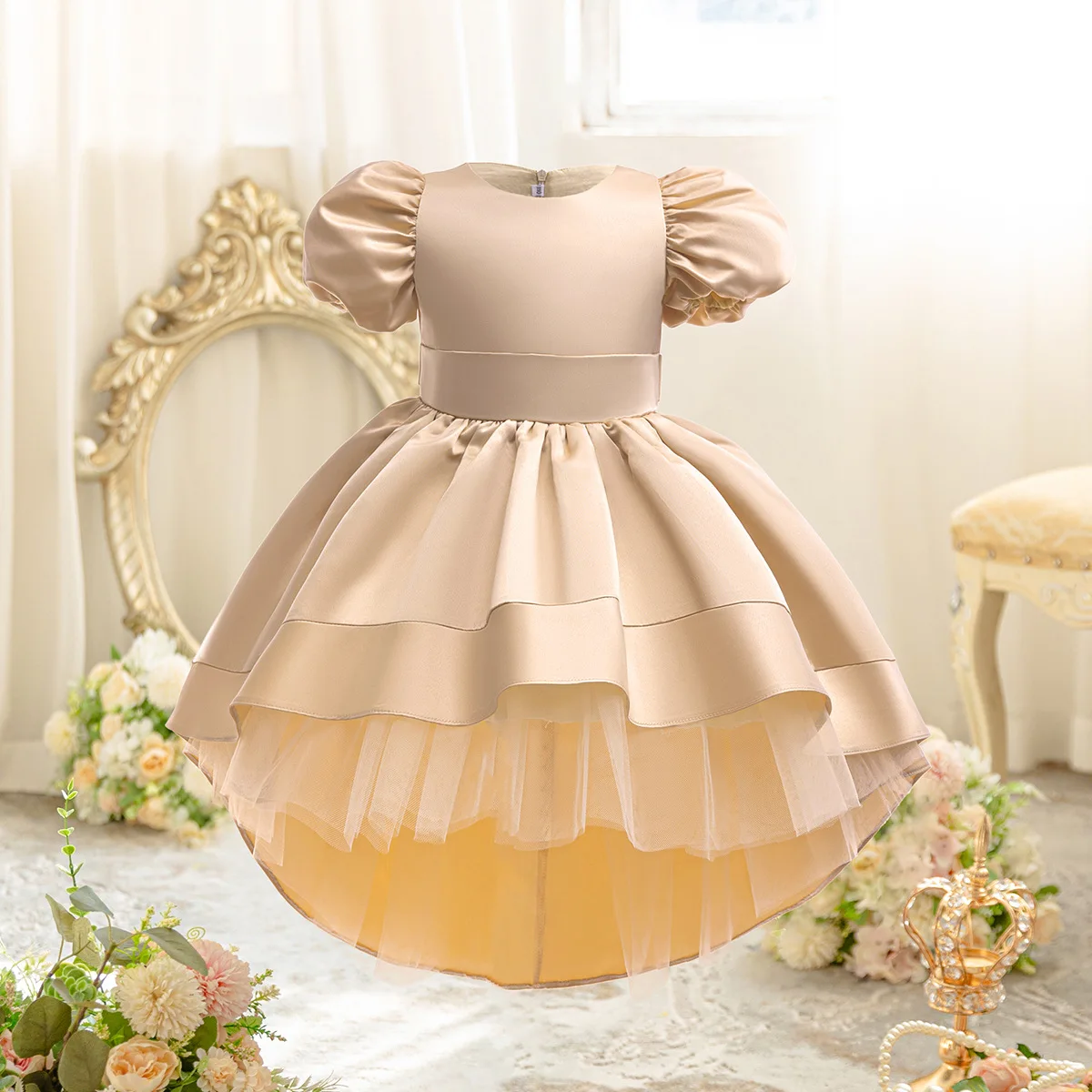 Girls Vintage Bridesmaid Dresses For Formal Pageant Elegant Girl Party Dresses Kids Girl Ballet Clothes Birthday Princess Dress
Girls Vintage Bridesmaid Dresses For Formal Pageant Elegant Girl Party Dresses Kids Girl Ballet Clothes Birthday Princess Dress