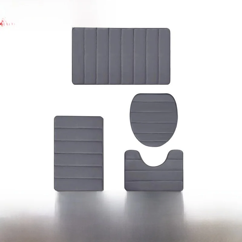 Modern Style Coral Fleece Bathroom Mat Toilet Four-Piece Set Dirt Resistant Non-Slip Home Footwear Polyester Square Mat
Modern Style Coral Fleece Bathroom Mat Toilet Four-Piece Set Dirt Resistant Non-Slip Home Footwear Polyester Square Mat