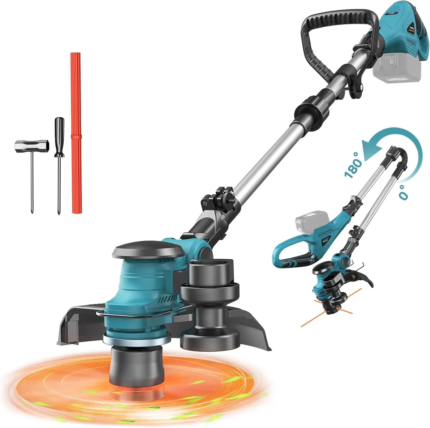 Cordless String Trimmer 3-in-1 Weed Eater Brushless Motor for 18V Battery, Tool Only, Blue
Cordless String Trimmer 3-in-1 Weed Eater Brushless Motor for 18V Battery, Tool Only, Blue