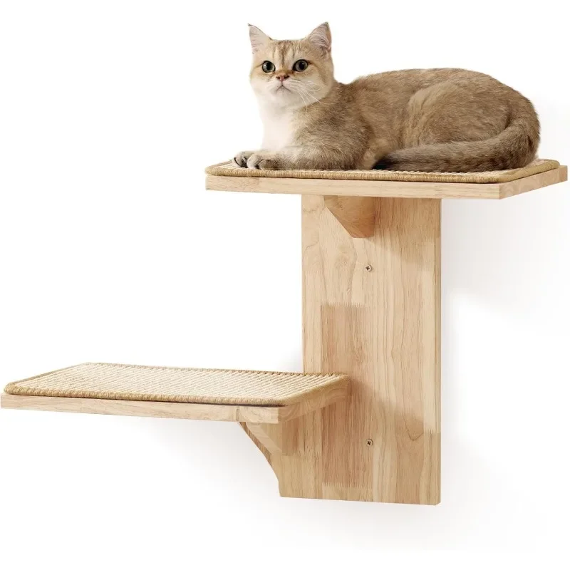 Cat Wall Shelves, 2 Platform Kitten Wall Furniture, Tree Shape Wall-Mounted Floating Shelf with Sisal Mat
Cat Wall Shelves, 2 Platform Kitten Wall Furniture, Tree Shape Wall-Mounted Floating Shelf with Sisal Mat