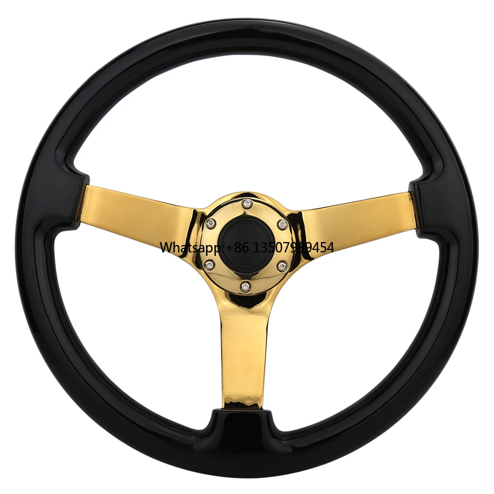 14 Inch Golden Spoke Wood Ring JDM Steering Wheel 350mm 14'' Wooden Deep Corn Steering Wheel
14 Inch Golden Spoke Wood Ring JDM Steering Wheel 350mm 14'' Wooden Deep Corn Steering Wheel