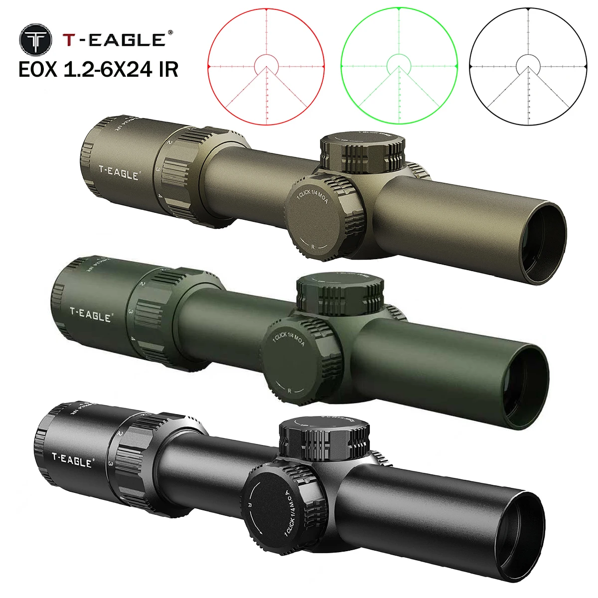 EOX 1.2-6 X24 IR Optical Sight Outdoor Shooting Sports Sight Hunting Scope Optical Air Airsoft PCP Sight 11mm/20mm
EOX 1.2-6 X24 IR Optical Sight Outdoor Shooting Sports Sight Hunting Scope Optical Air Airsoft PCP Sight 11mm/20mm